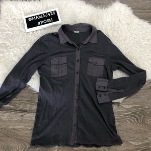J Crew grey casual shirt medium soft & comfy